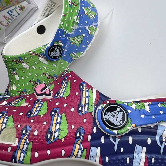 NWT Crocs x Vineyard  Vines Kids’ Crocs™ Holiday Patchwork Clogs SZ-C12 - Picture 8 of 15